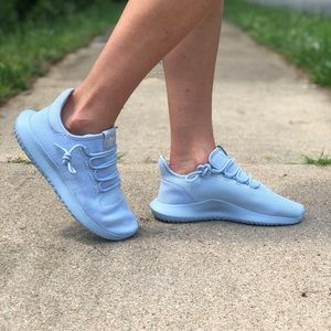 Adidas tubular shadow knit light blue